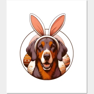 Bavarian Mountain Scent Hound in Bunny Ears Easter Delight Posters and Art
